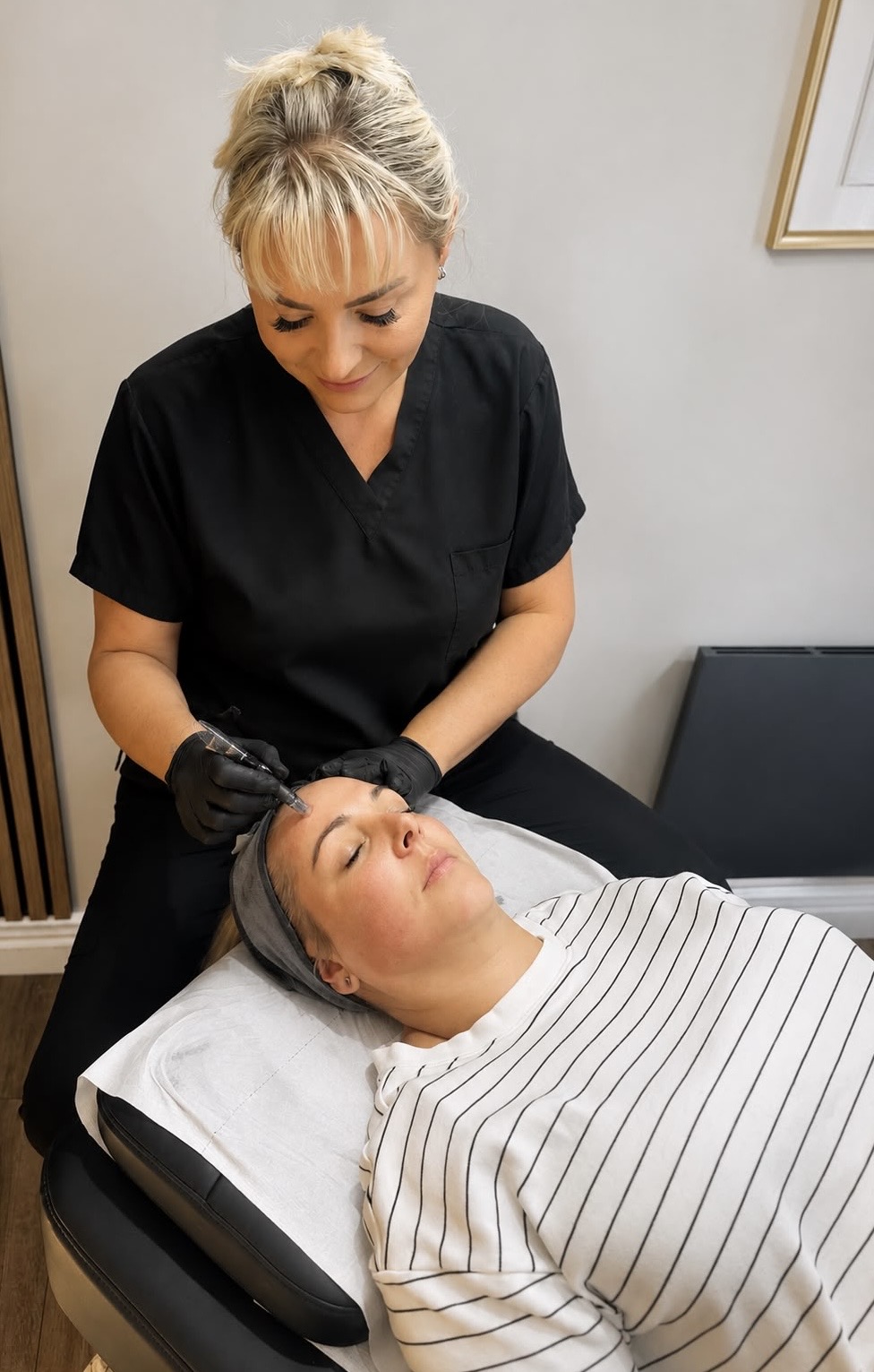 In the lounge at JS Aesthetics Beauty Lounge, Bangor